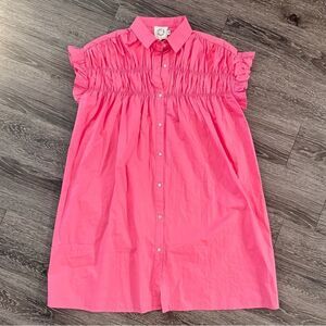 Lili Sidonio Gathered Shirt Dress